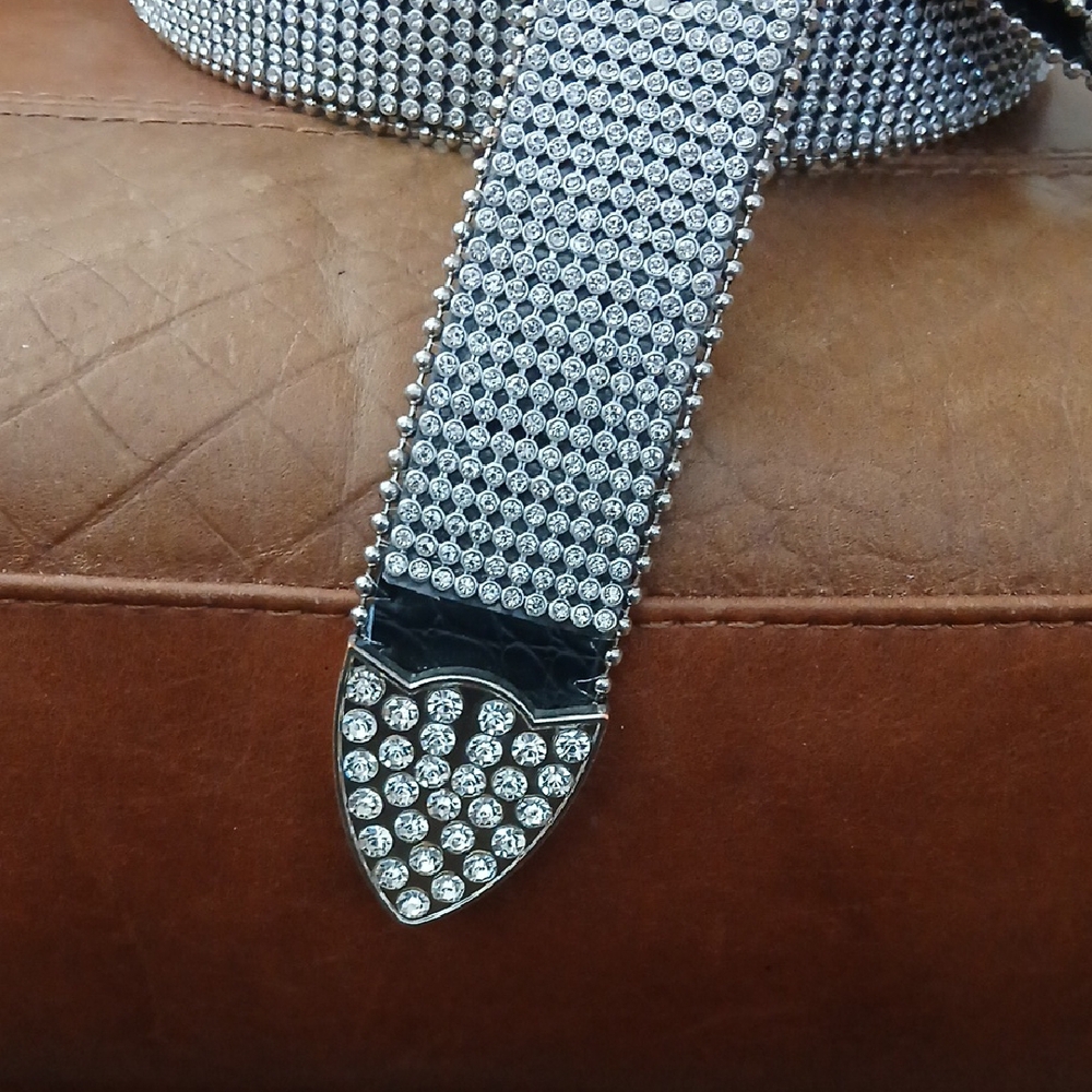 Glamorous Silver Rhinestone Sparkling Women's Bel… - image 3